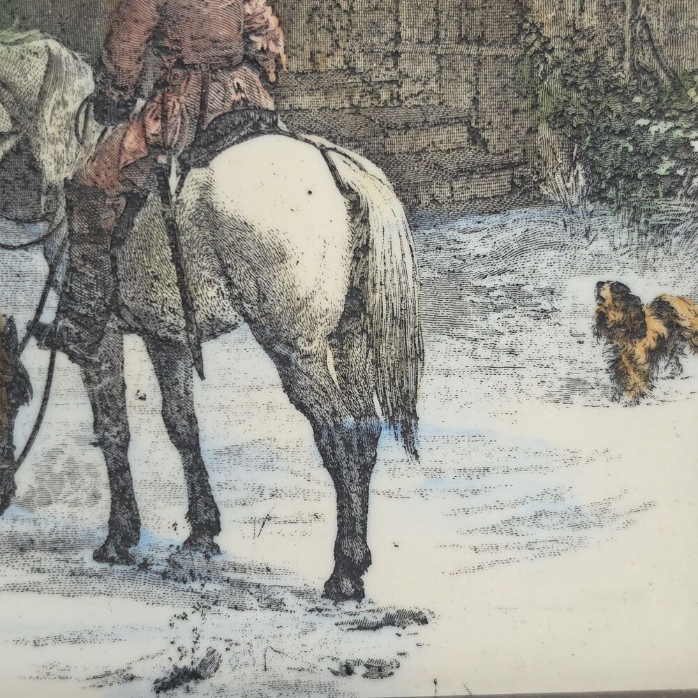 The Empty Saddle Reproduction of Samuel Edmund Waller Artini Engraving Plaque - Picture 8 of 9